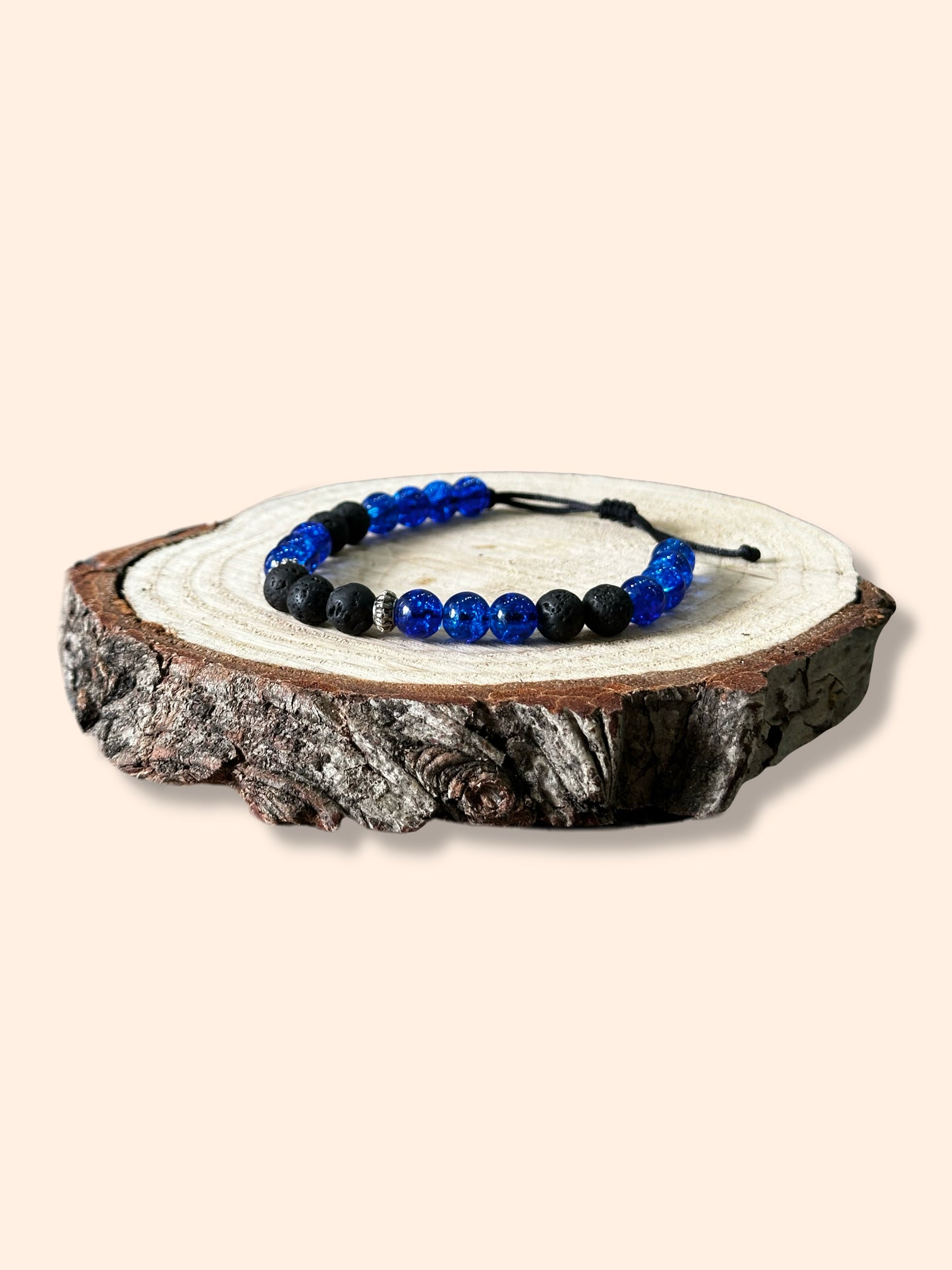 Blue & black lava stone