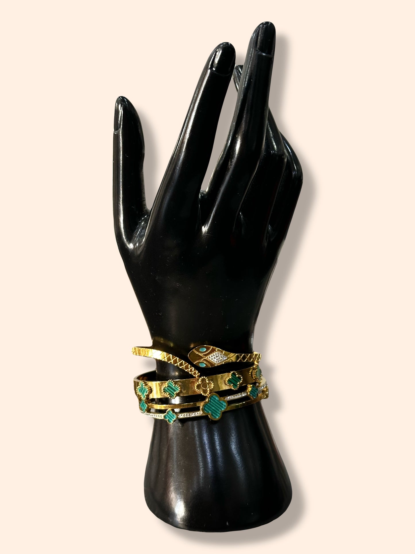 Emerald serpent stack set