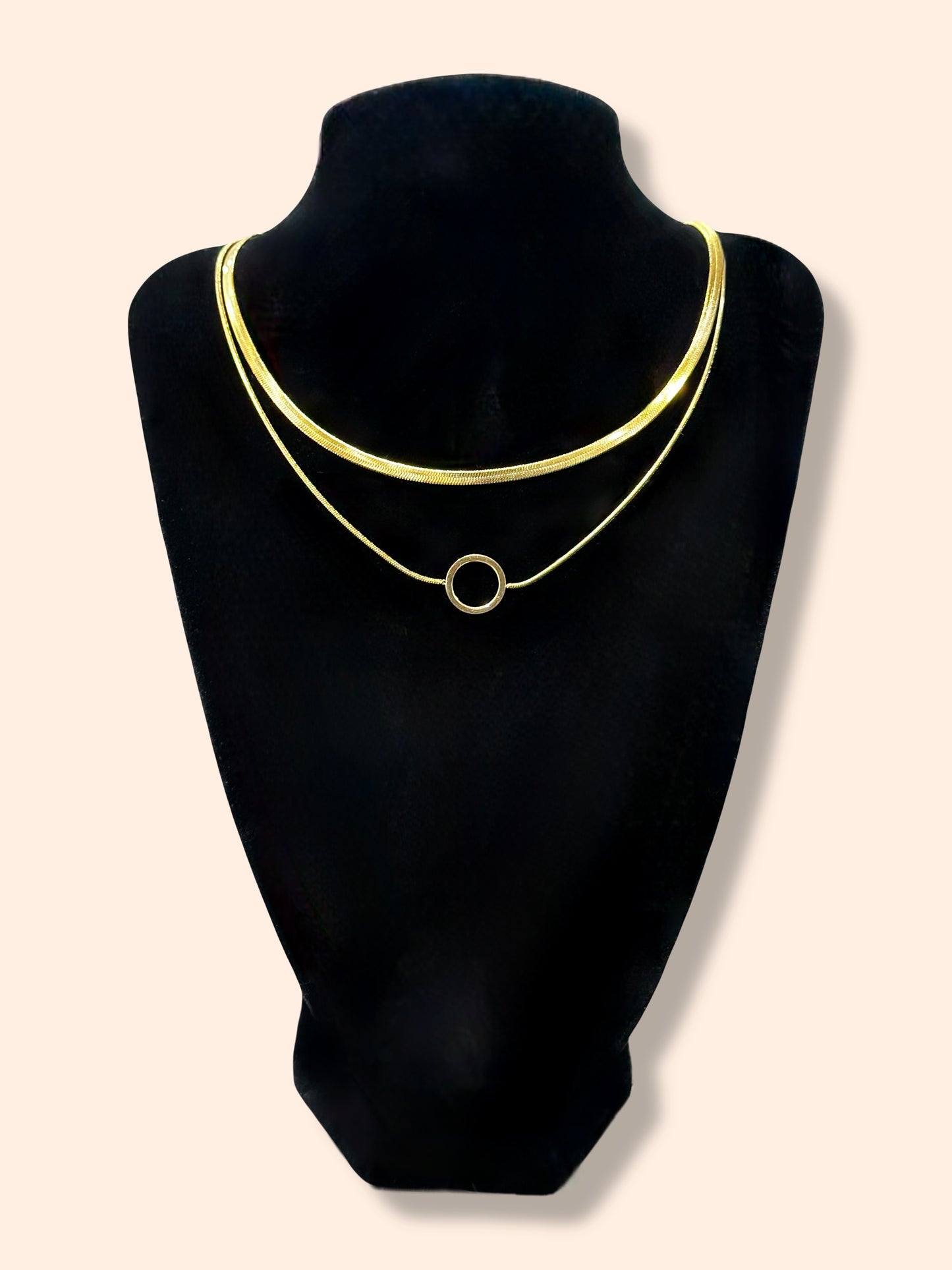 Golden set necklace